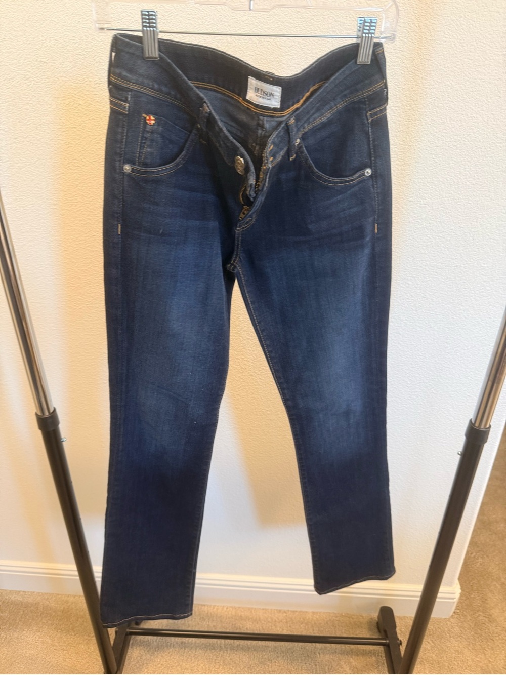 Hudson Dark Indigo Straight Leg Jeans